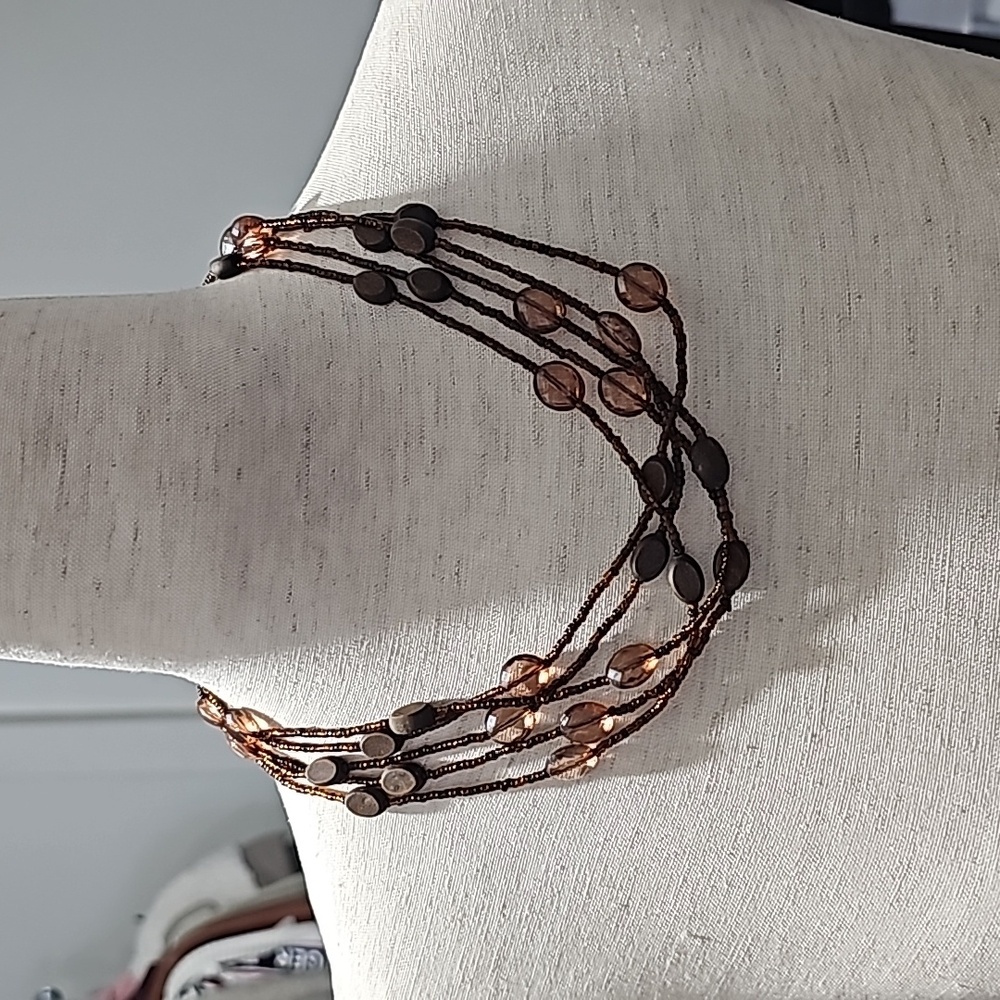Necklace Adjustable Brown